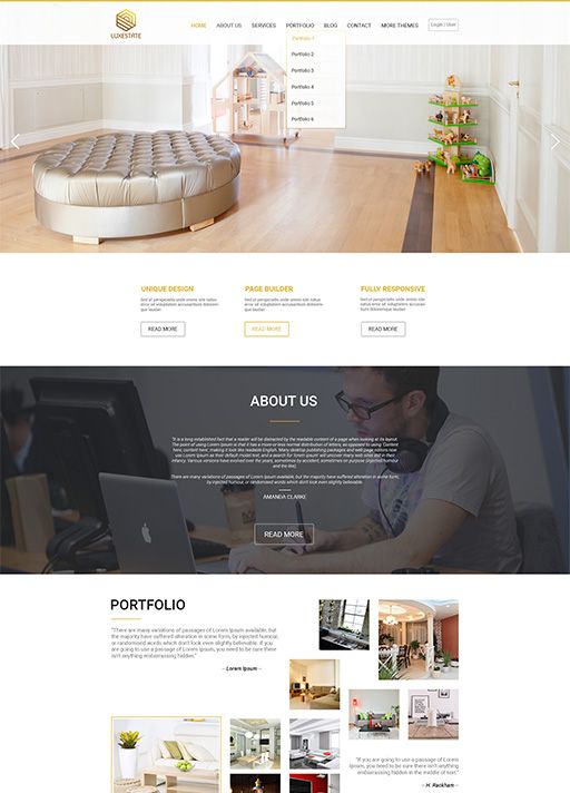 Готовый сайт для магазина мебели Luxestate