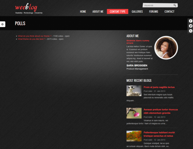 Сайт для блога Personal Blog под ключ — статьи, комментарии и форум | Аплайк