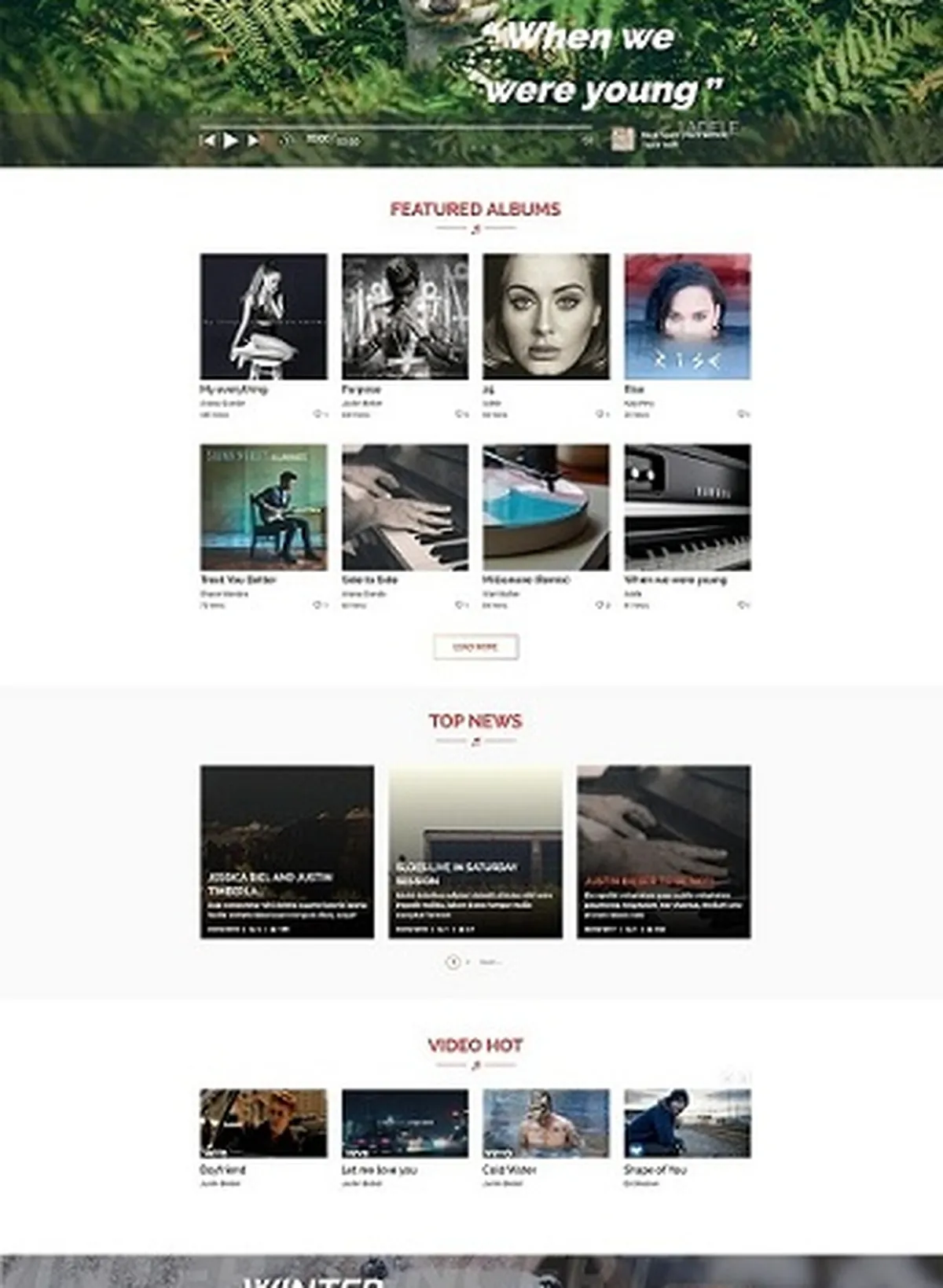 Сайт для музыканта и группы под ключ Electro Sound — аудиоплеер и медиа | Аплайк