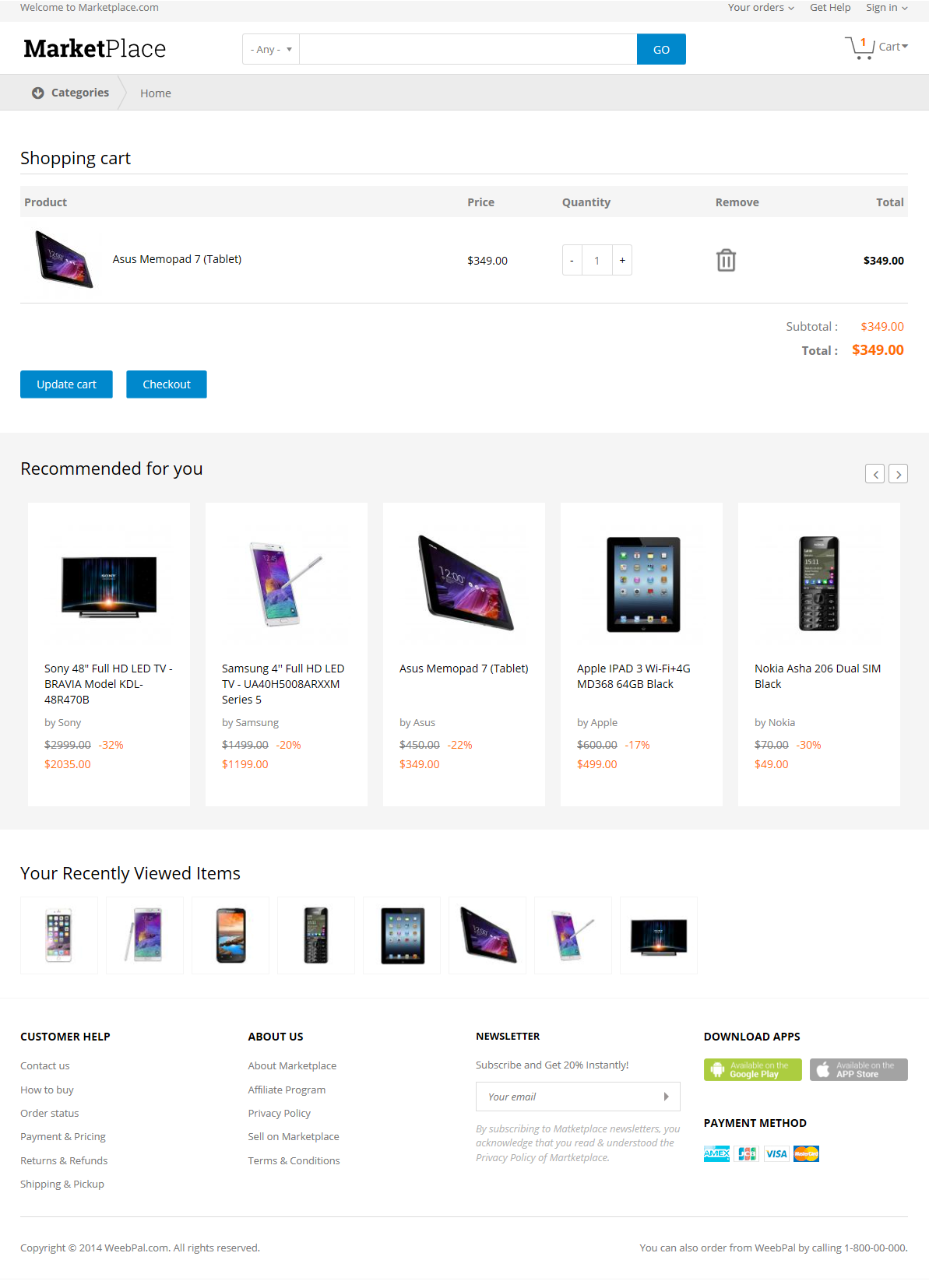 Интернет-магазин бытовой техники Marketplace под ключ — каталог и фильтры | Аплайк