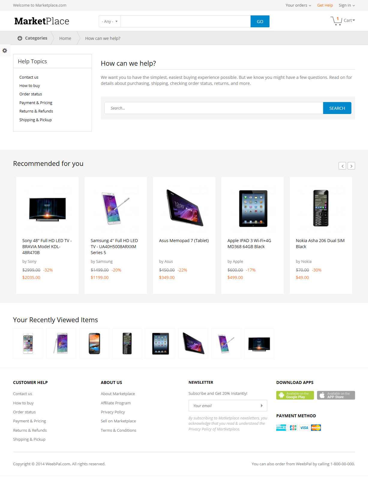 Интернет-магазин бытовой техники Marketplace под ключ — каталог и фильтры | Аплайк