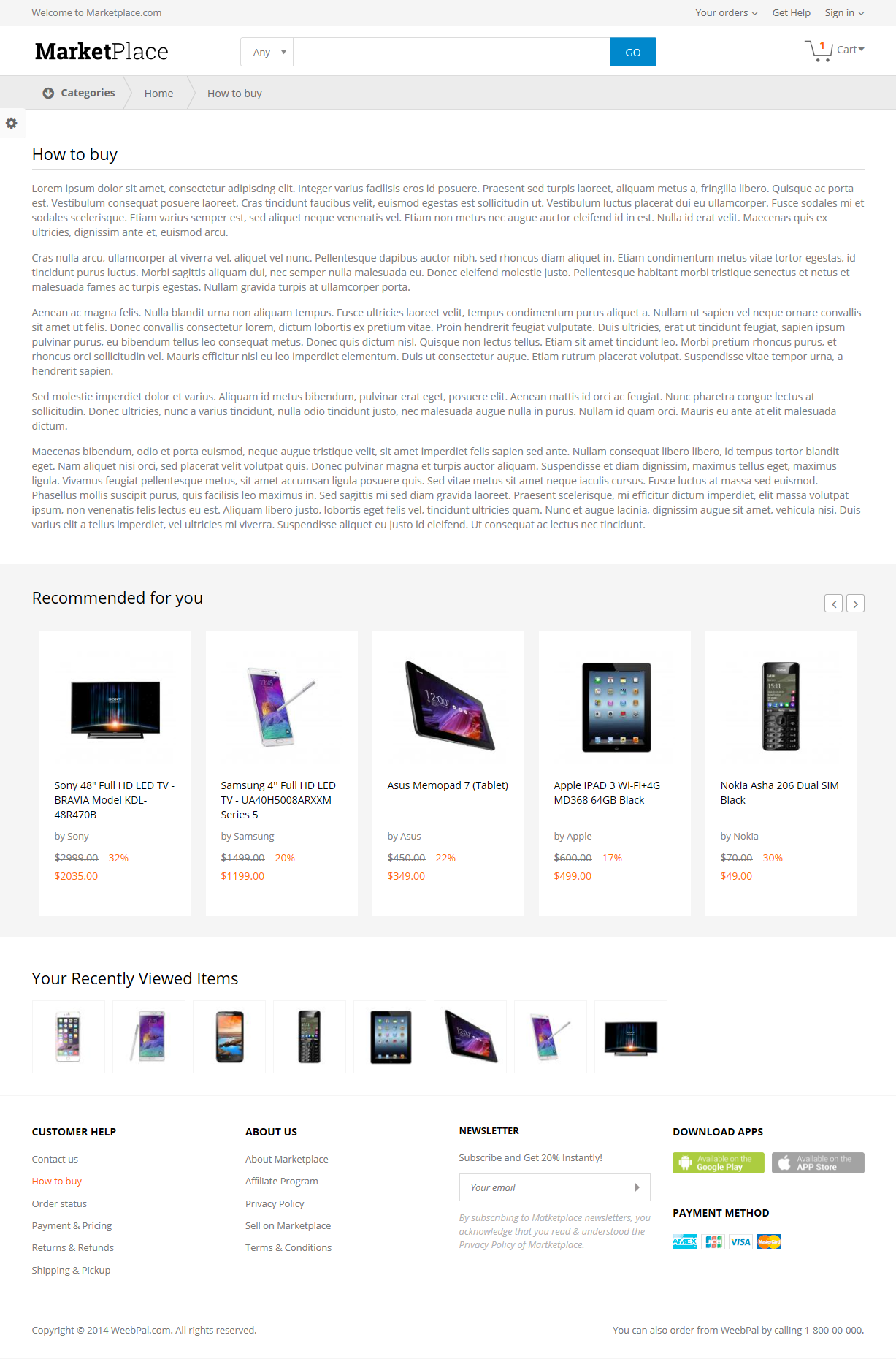 Интернет-магазин бытовой техники Marketplace под ключ — каталог и фильтры | Аплайк