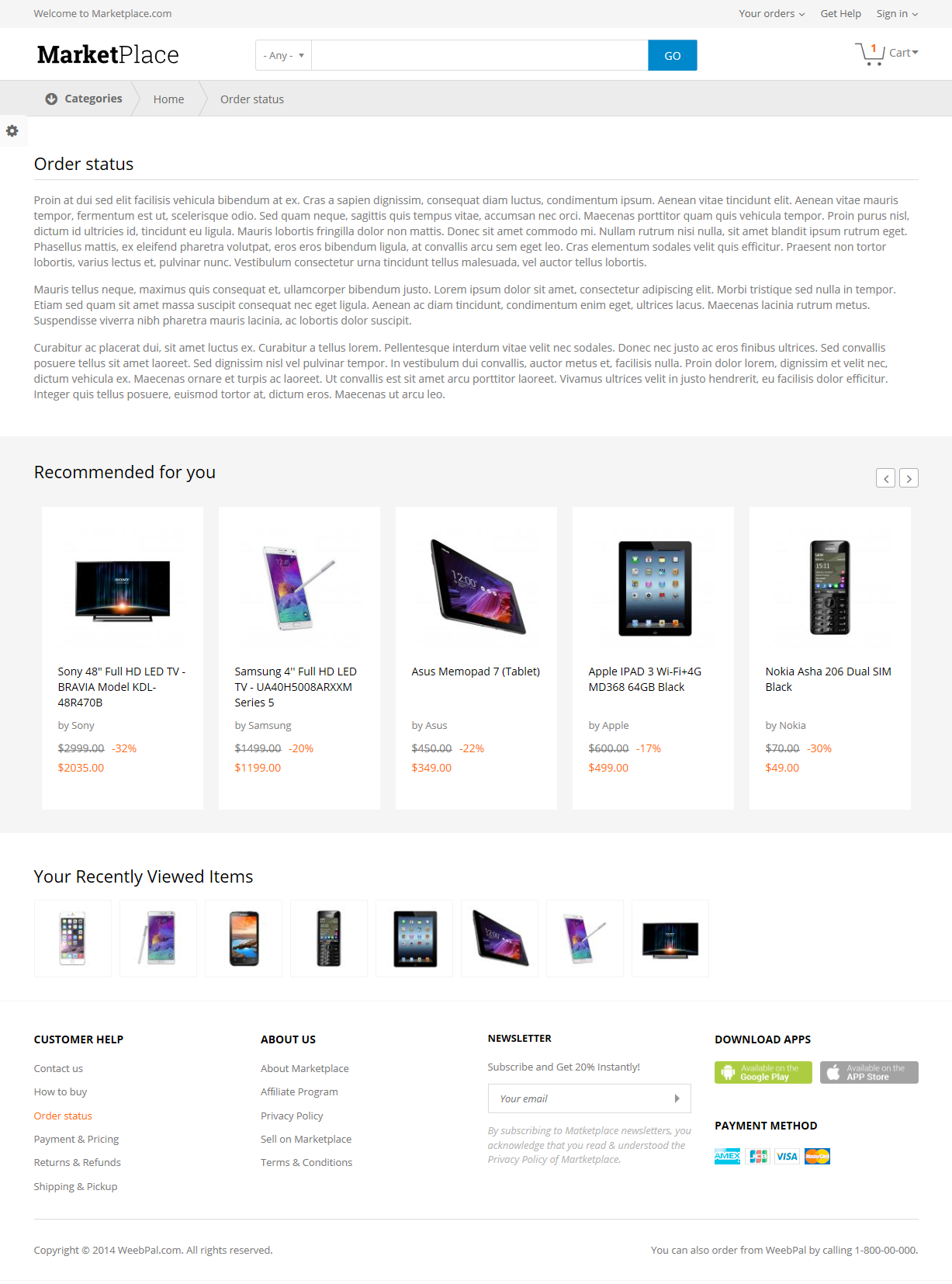 Интернет-магазин бытовой техники Marketplace под ключ — каталог и фильтры | Аплайк