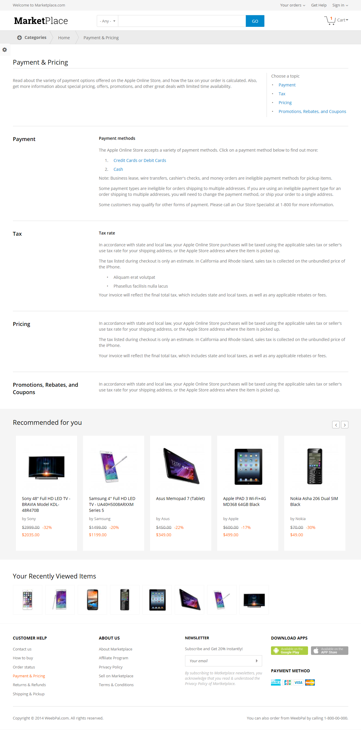 Интернет-магазин бытовой техники Marketplace под ключ — каталог и фильтры | Аплайк