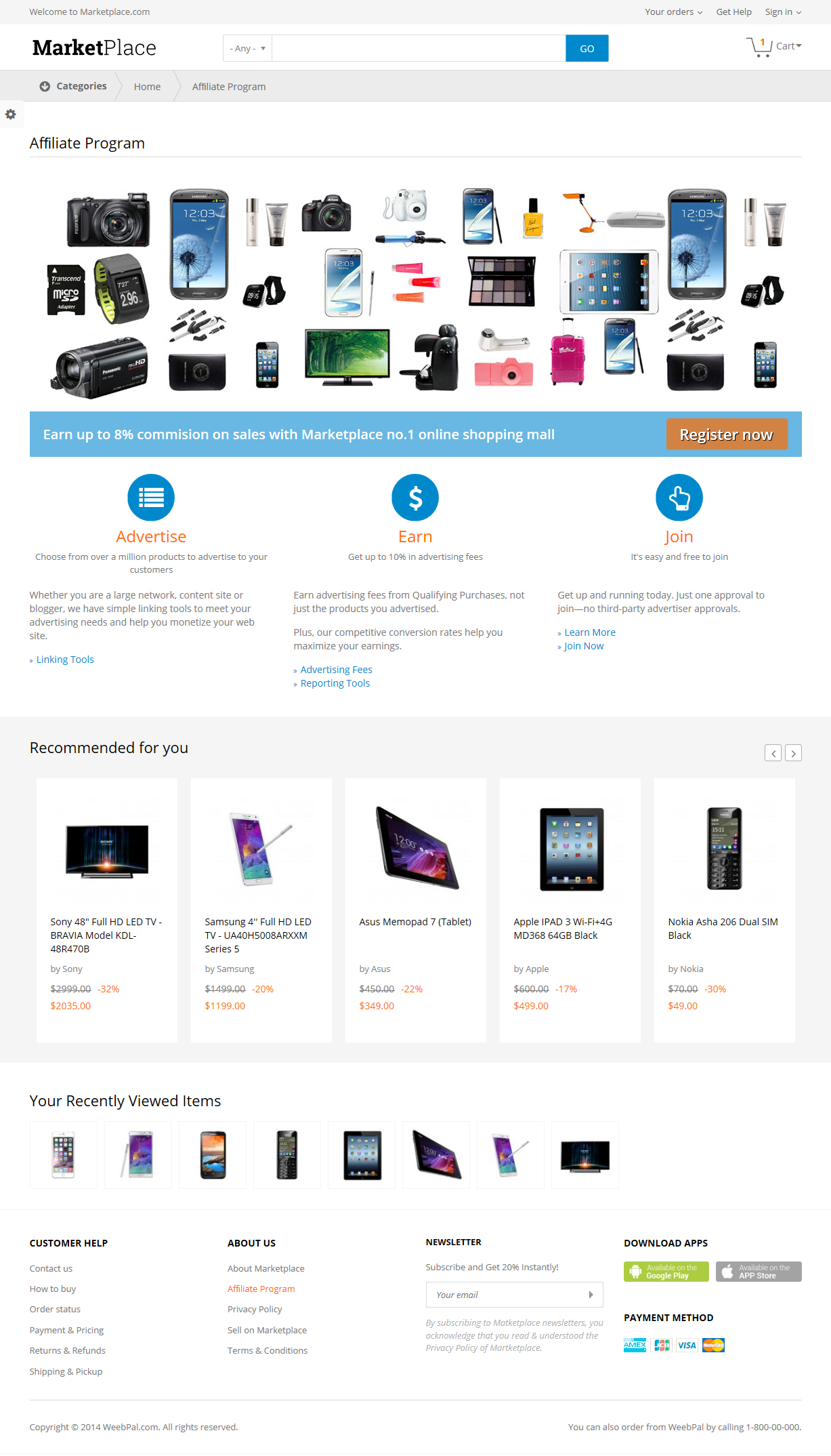 Интернет-магазин бытовой техники Marketplace под ключ — каталог и фильтры | Аплайк