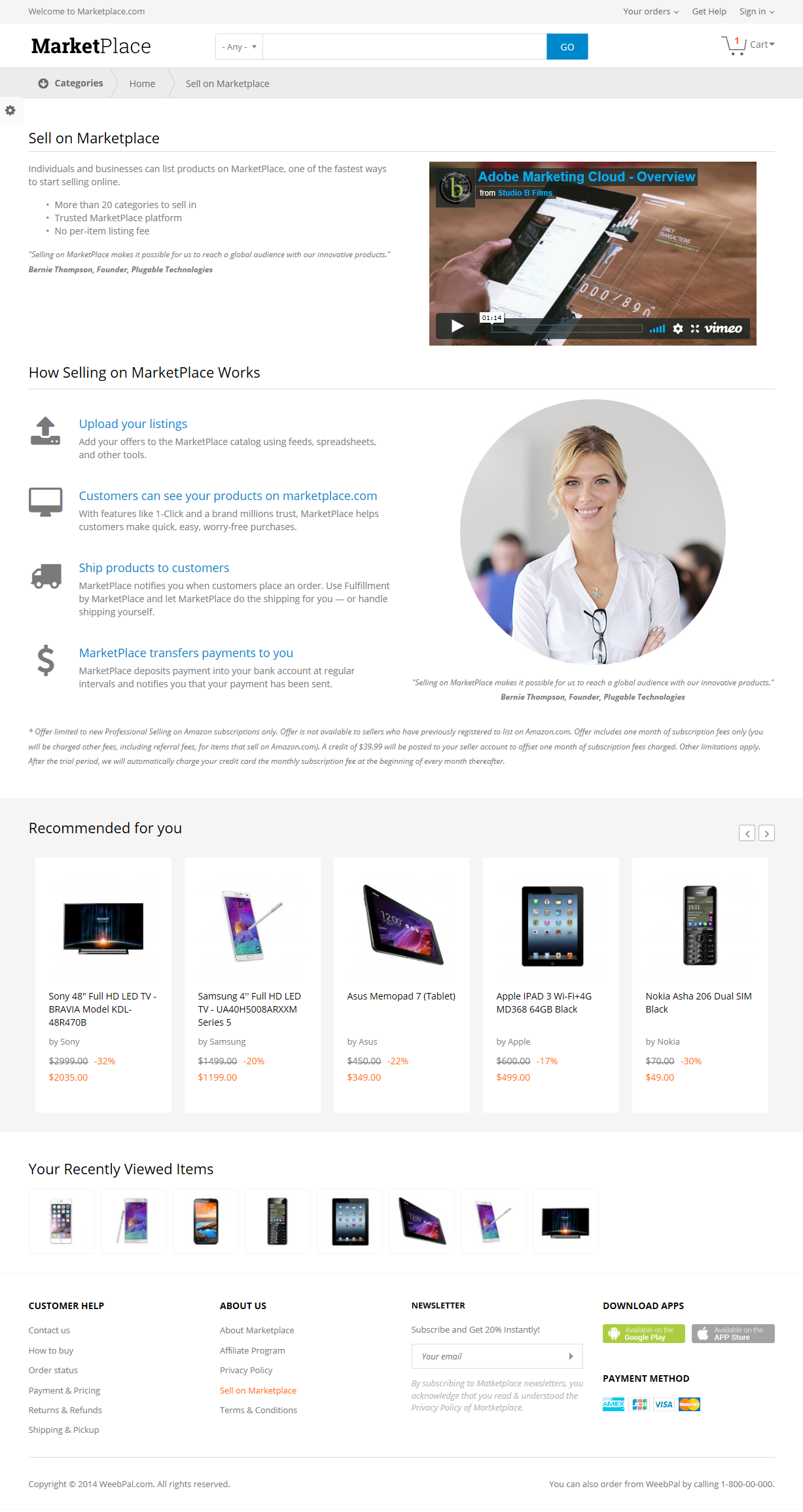 Интернет-магазин бытовой техники Marketplace под ключ — каталог и фильтры | Аплайк