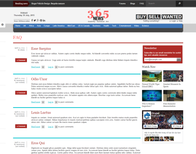 Новостной портал News под ключ — категории, фото/видео и интерактив | Аплайк