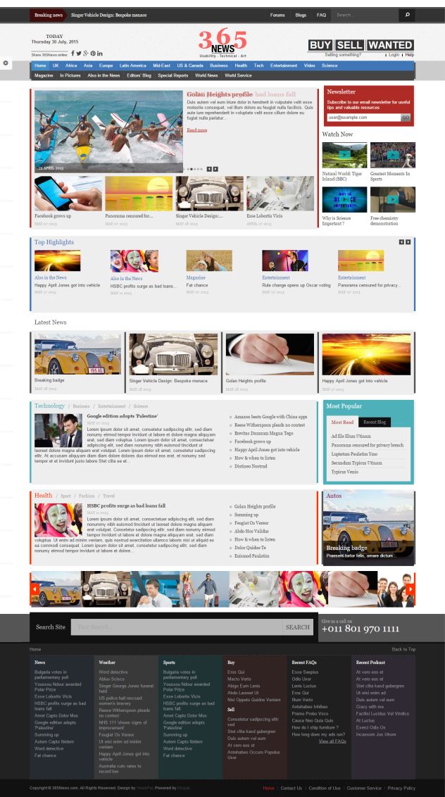 Новостной портал News под ключ — категории, фото/видео и интерактив | Аплайк