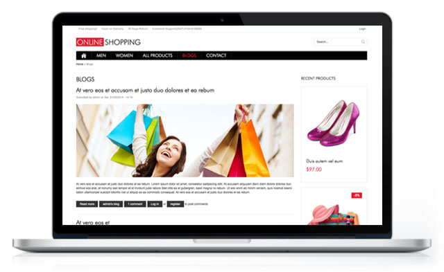 Интернет-магазин одежды New Shopping под ключ — каталог, размеры, блог | Аплайк
