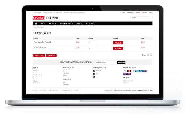Интернет-магазин одежды New Shopping под ключ — каталог, размеры, блог | Аплайк