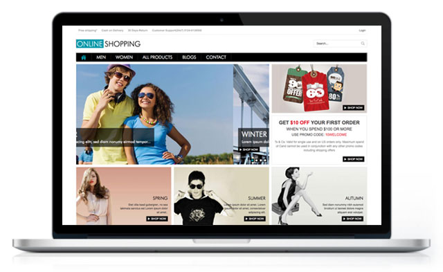 Интернет-магазин одежды New Shopping под ключ — каталог, размеры, блог | Аплайк
