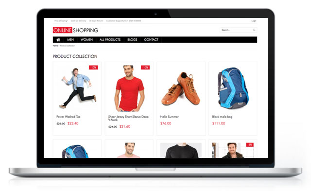 Интернет-магазин одежды New Shopping под ключ — каталог, размеры, блог | Аплайк