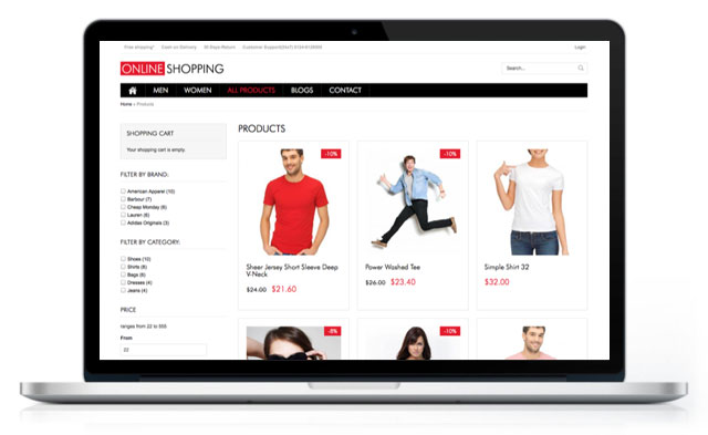 Интернет-магазин одежды New Shopping под ключ — каталог, размеры, блог | Аплайк