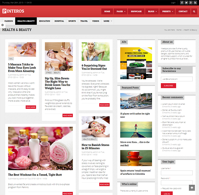 Новостной портал Pinteros под ключ — категории, медиа и опросы | Аплайк