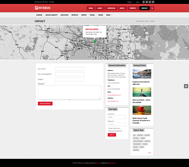 Новостной портал Pinteros под ключ — категории, медиа и опросы | Аплайк