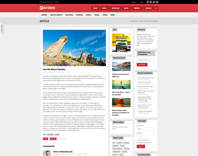 Новостной портал Pinteros под ключ — категории, медиа и опросы | Аплайк