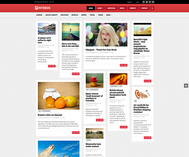 Новостной портал Pinteros под ключ — категории, медиа и опросы | Аплайк