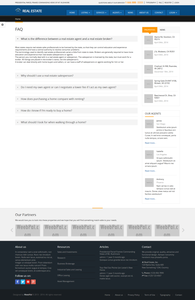 Сайт агентства недвижимости Real Estate под ключ — каталог объектов и поиск | Аплайк