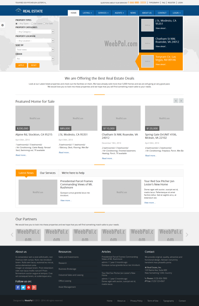 Сайт агентства недвижимости Real Estate под ключ — каталог объектов и поиск | Аплайк