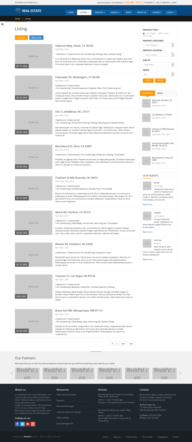 Сайт агентства недвижимости Real Estate под ключ — каталог объектов и поиск | Аплайк