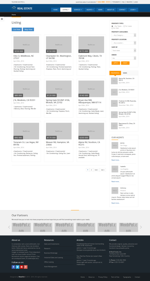 Сайт агентства недвижимости Real Estate под ключ — каталог объектов и поиск | Аплайк