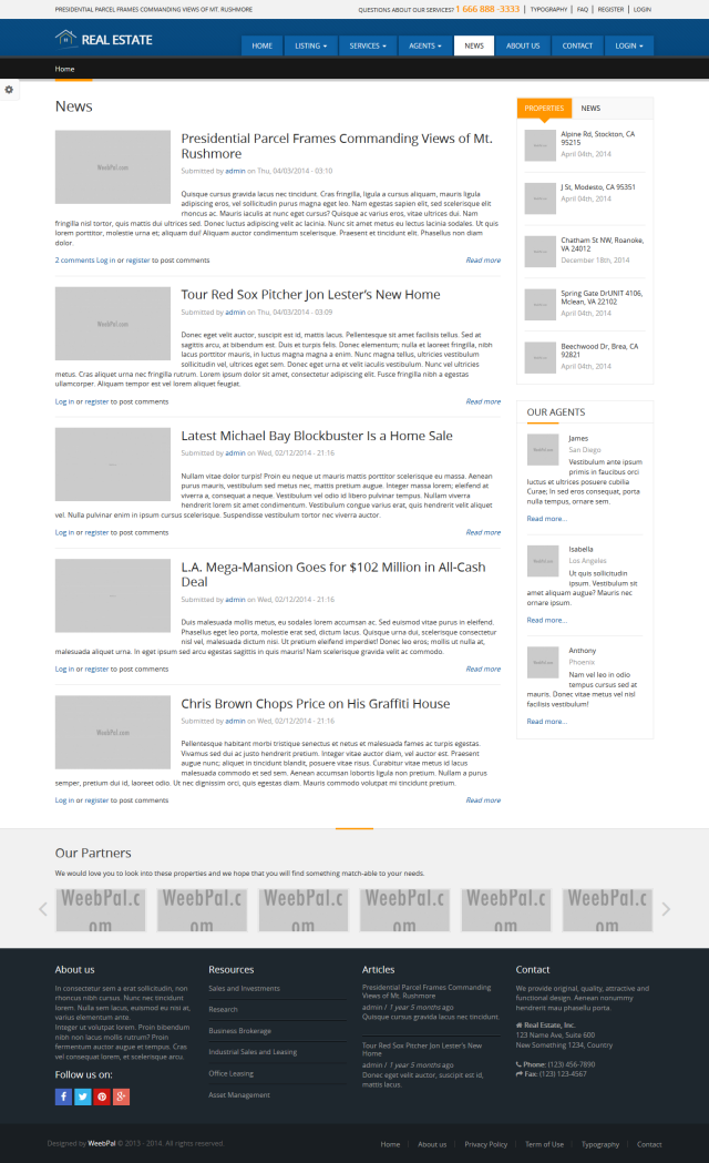 Сайт агентства недвижимости Real Estate под ключ — каталог объектов и поиск | Аплайк