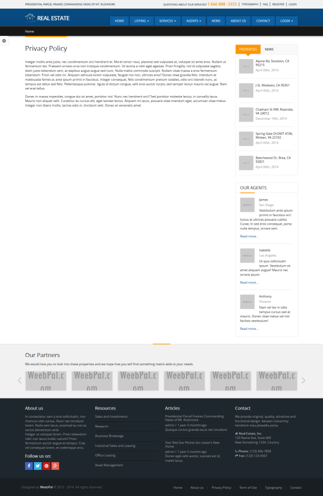 Сайт агентства недвижимости Real Estate под ключ — каталог объектов и поиск | Аплайк