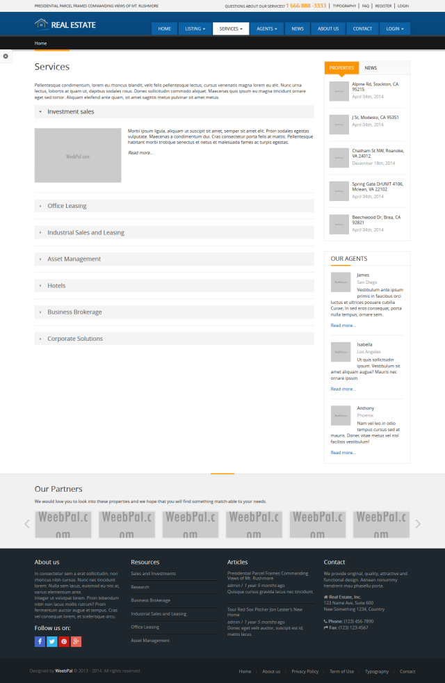 Сайт агентства недвижимости Real Estate под ключ — каталог объектов и поиск | Аплайк