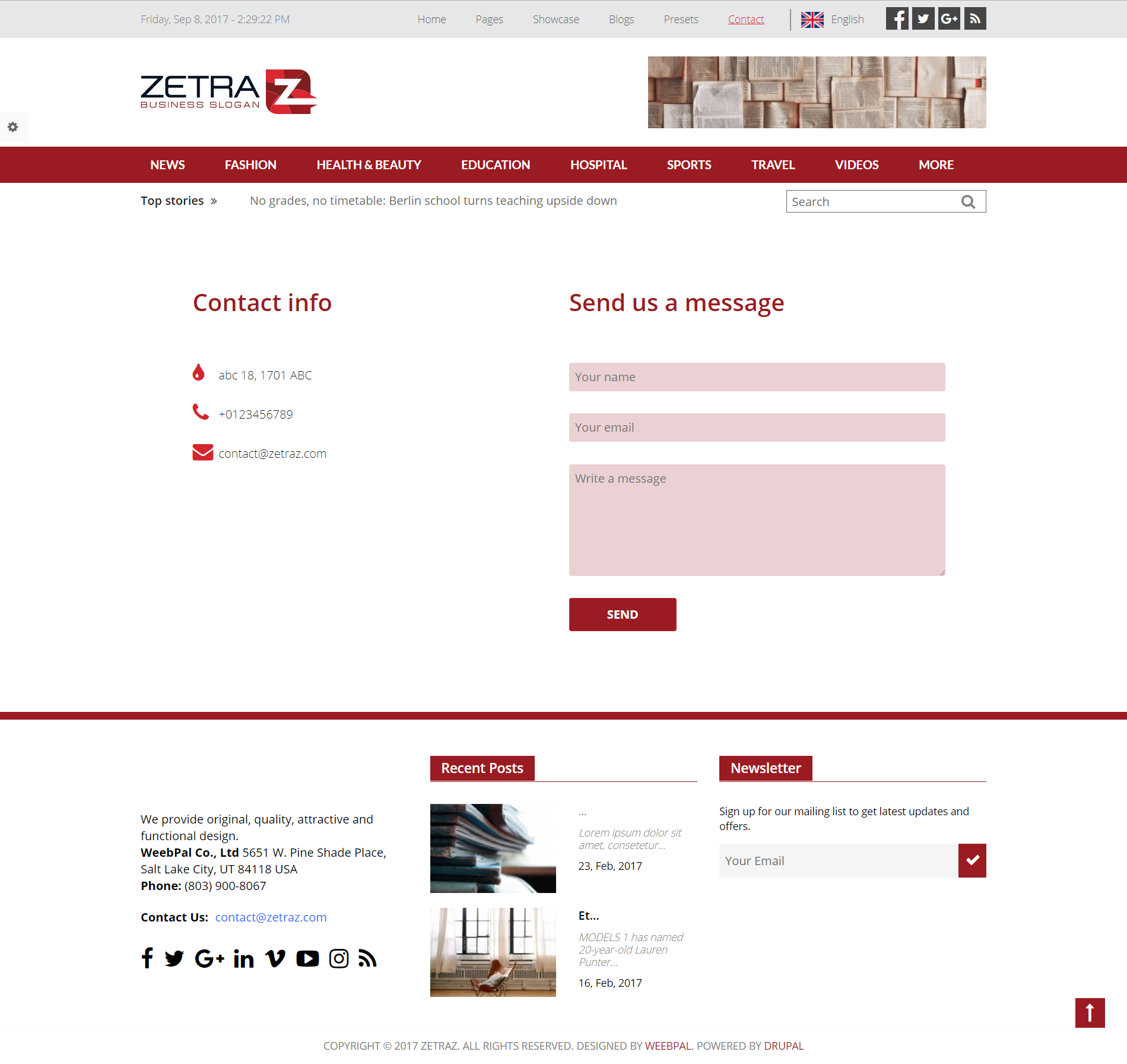 Сайт журнала ZetraZ под ключ — новости, блоги, фото и видео на Drupal | Аплайк