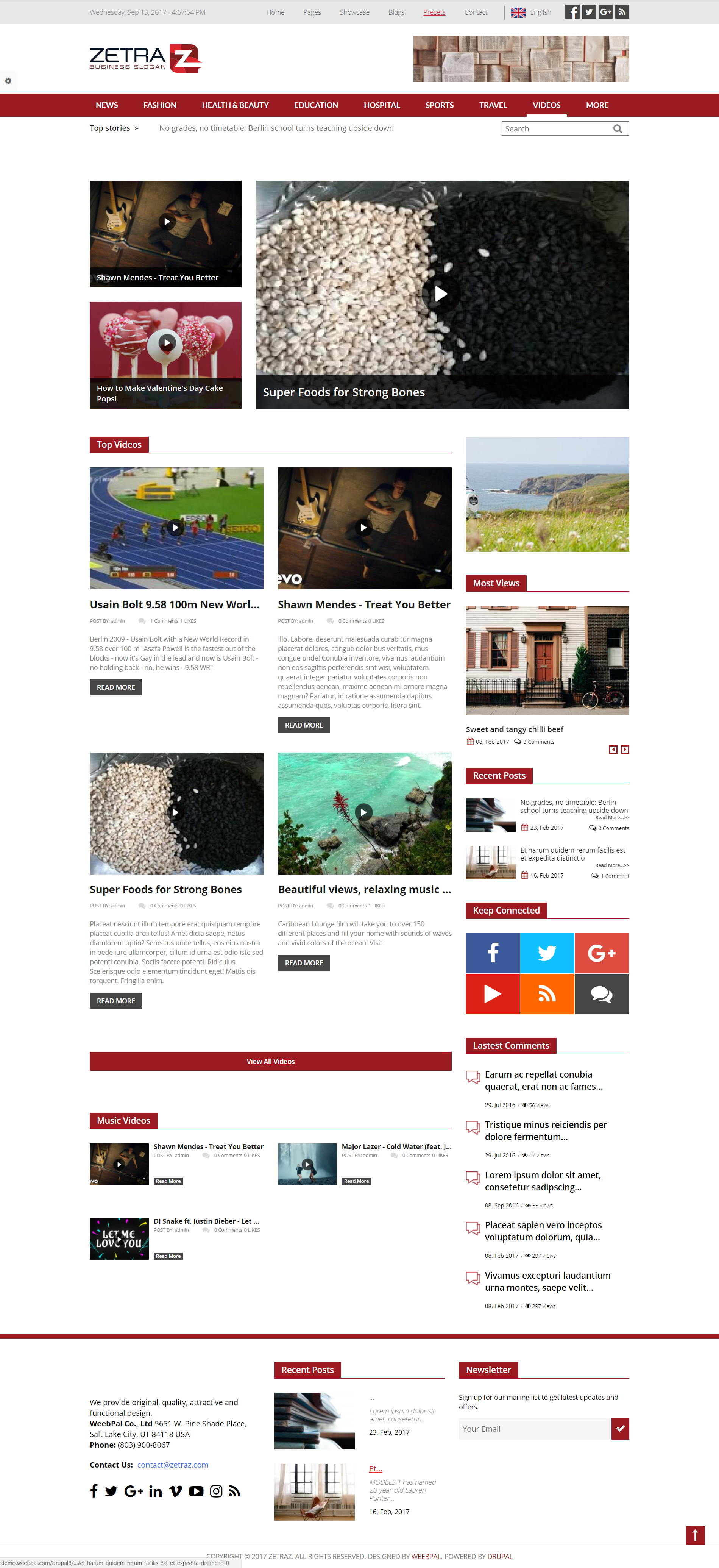 Сайт журнала ZetraZ под ключ — новости, блоги, фото и видео на Drupal | Аплайк