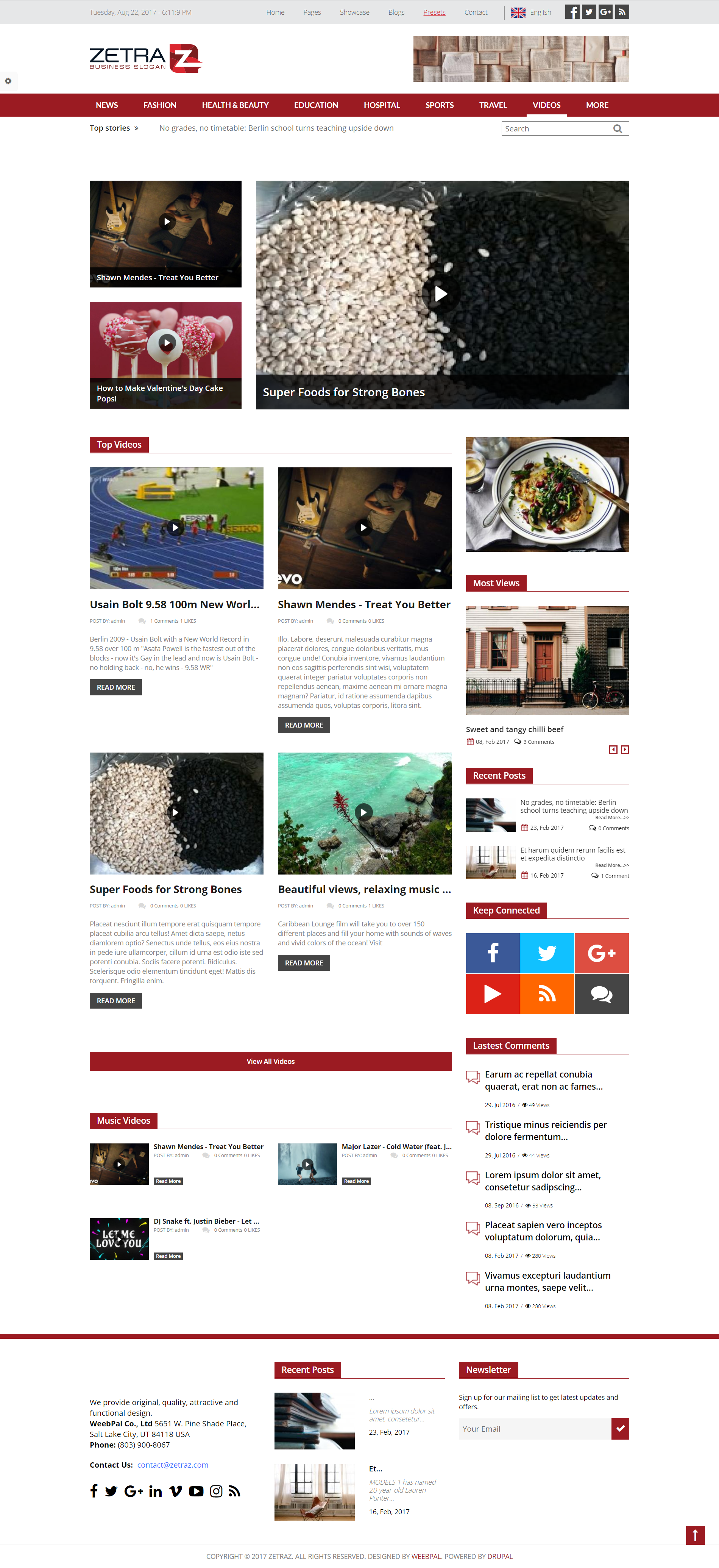 Сайт журнала ZetraZ под ключ — новости, блоги, фото и видео на Drupal | Аплайк